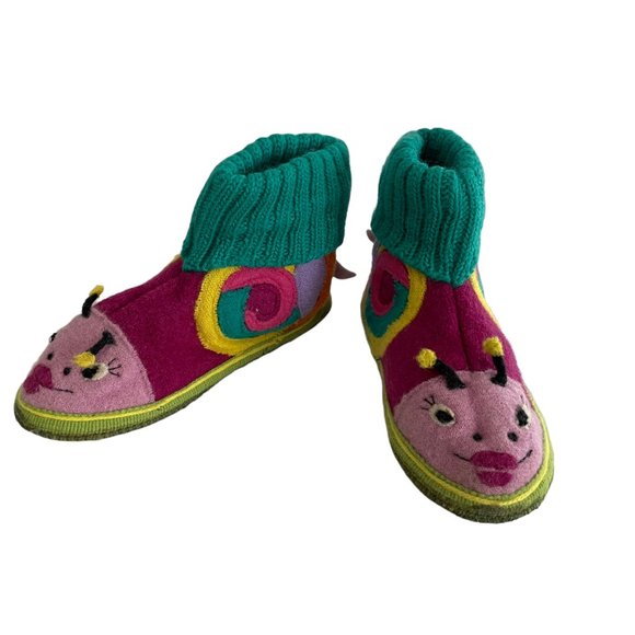 KIDS GARNET HILL BOILED WOOL SNAIL SLIPPER BOOTS WOOLMARK SIZE 3 - Picture 2 of 8